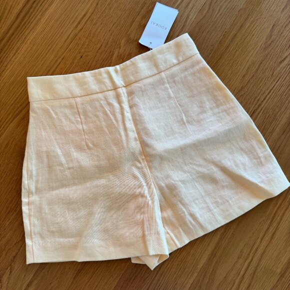 Kookai Palm Core Yellow Shorts - Picture 2 of 4